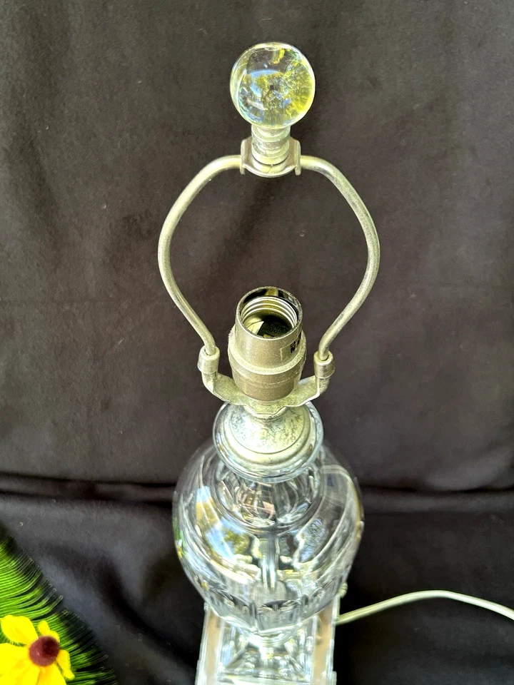 Lámpara de mesa de cristal estilo Schonbek ~27,5" de alto vintage Foto 4 de 4