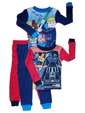 Boys Lego Star Wars Empire  Rebels Cotton 4 Piece Long Sleeve Pajama PJ Set 4