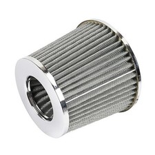 3" Inlet High Flow Clamp-On Cold Air Intake Filter Cleaner 76mm Cone Silver