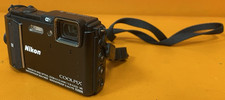 Nikon COOLPIX AW130 16.0MP 5x Zoom Digital Camera Black Tested No Battery/SD