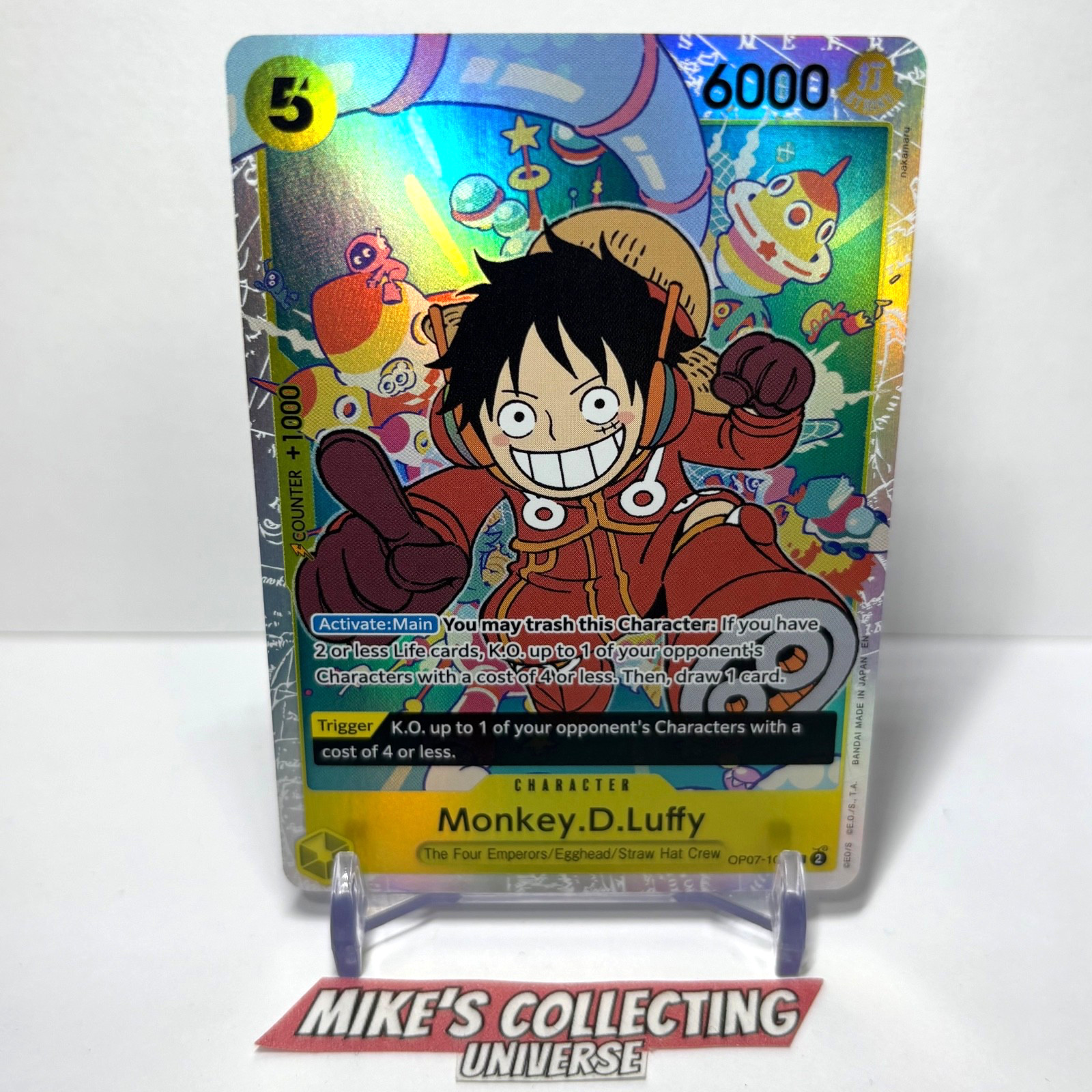 Monkey D. Luffy OP07-109 SR Super Rare One Piece English Foil NM