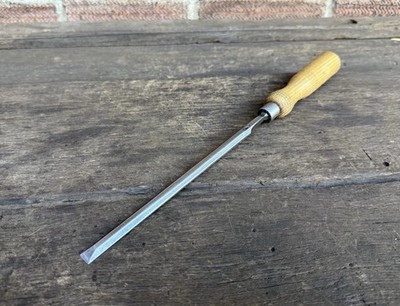 Vintage 3/8'' A Hildick Fase Kante Schälmeißel Zimmermann Holzbearbeitung altes Werkzeug