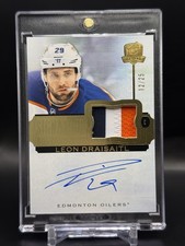 2022-23 Upper Deck The Cup Leon Draisaitl Signature Materials Patch Auto /25