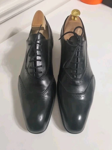 Scarpe derby uomo Kenzo semi brogue Oxford nere stringate taglia UK 7