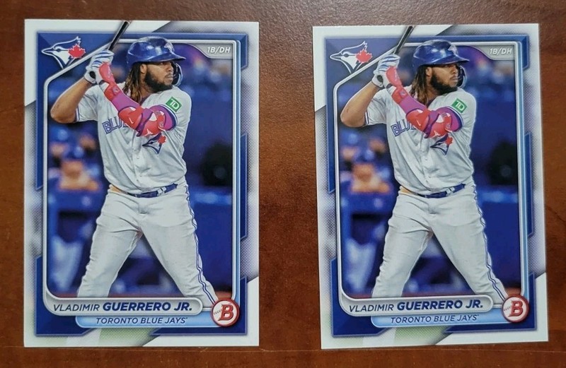 2024 Bowman #97 Vladimir Guerrero Jr. 2 Card Lot NM+