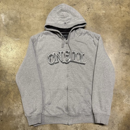 Vintage Y2K O'Neill Surf Wear Grunge Cyber Fell Sherpa gefüttert Reißverschluss Sweatshirt XL