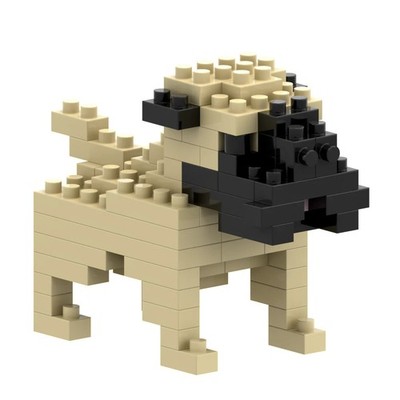Brixies Pug Dog 73 Piece Building Bricks Set Schafer Toy Company