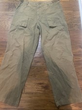 Vintage Old Navy Pants Mens 36x32 Green Military Cargo Baggy Paratrooper Y2K