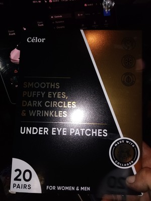 NEW - CELOR Under Eye Patches-Smooths Puffy Eyes Dark Circles Wrinkles (20 Pr)