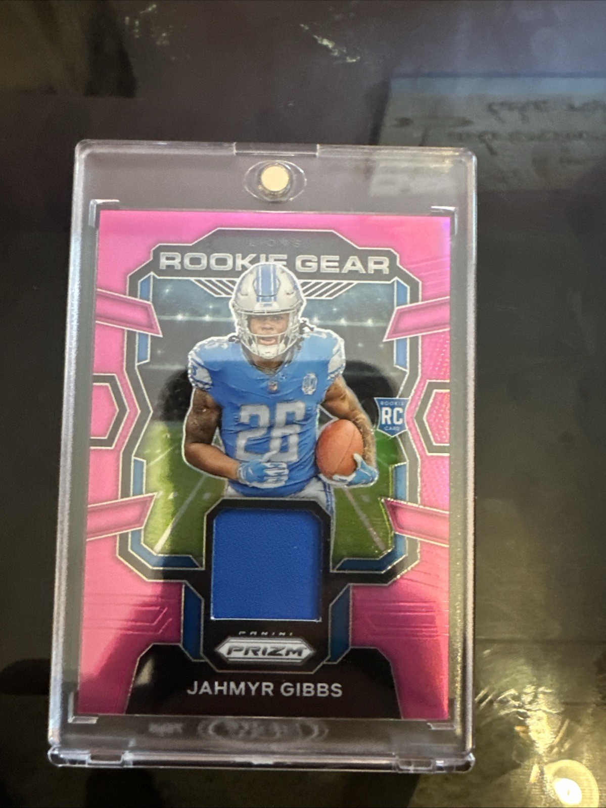 2023 Panini Prizm - Rookie Gear Pink Prizm #RG-JG Jahmyr Gibbs (MEM, RC) 🔥🔥