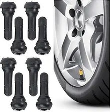 8pcs Black Rubber Snap-in Tubeless Tire Valve Stems Universal For Size Tr413 8pcs Black Rubber Snap-in Tubeless Tire Valve Stems Universal For Size Tr413