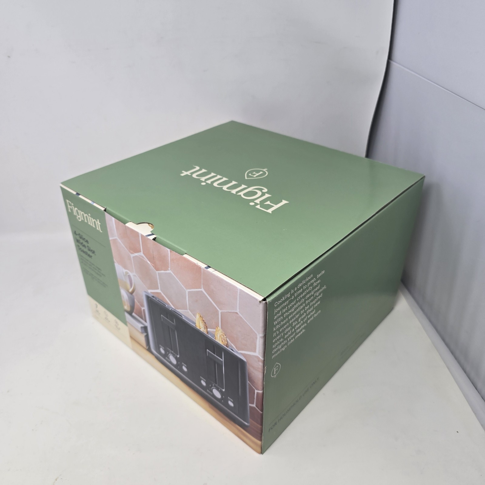 Figmint 4 Slice Toaster Extra Wide 7 Shade Setting Stainless Steel Gray New