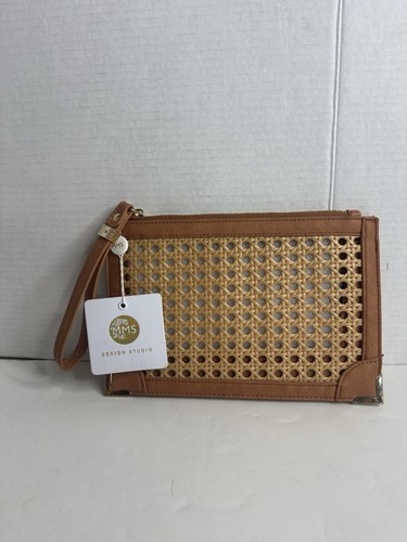 NWT Antk Kraft Rattan BGA-5905 tote bag with pouch/Clutch - Picture 10 of 12