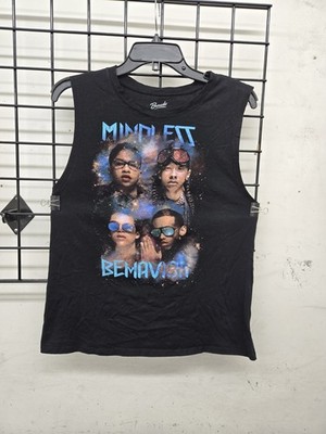 Pre-owned Mindless Behavior All Around The World Tour Mens Tank Top Black Size L