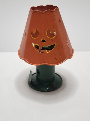 Halloween Jack O Lantern Pumpkin Metal Tea Light Votive Candle Home Table Decor