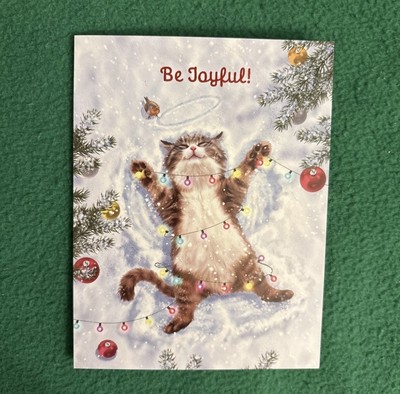 LIQUIDATING-Leanin  Tree Christmas Greeting Note Card  Be Joyful  