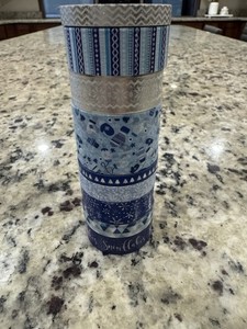 Christmas Washi Tape 9-Pack With Trees, Mittens, Snowflakes Decorative Tape NEW