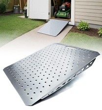 Heavy-Duty Shed Ramp for Riding Mower, Ramps for Sheds Garage Threshold Doorw...
