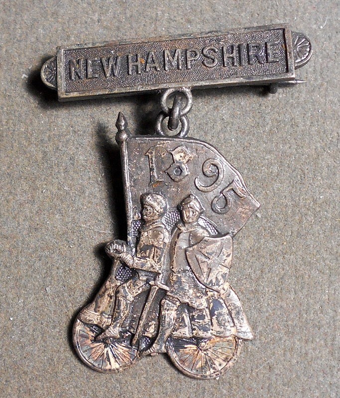 Knights Templar: New Hampshire (On Pin Bar); 1895 (Two Knights On A Bicycle). Co
