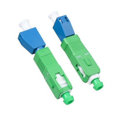 - 2PC Single Mode 9/125μm SC/APC Male to LC/UPC Female Hybrid Optical Fiber A...