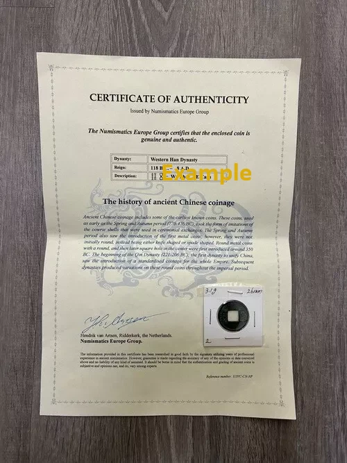 Cuchillo con incrustación de oro real valor 5000, Yi Dao Ping Wu Qian 7 dC dinastía Xin Wang Mang Foto 4 de 4