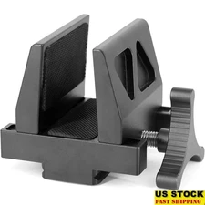 Durable CNC Aluminum Shooting Saddle Clamp W/ Rubber Pads Tripod Monopod New