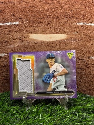 2020 Topps Triple Threads Amethyst Walker Buehler JUMBO GAME-USED JERSEY 18/27