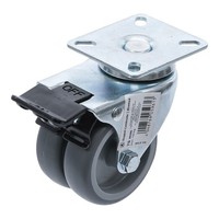 BGS Do it yourself Doppel-Lenkrolle Mit Bremse Ø 75 Mm