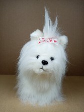 Webkinz Pink White Yorkie Plush Stuffed Animal No Code Retired Ganz Pet Dog