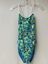 TYR Durafast One Women's Malibu Trinityfit Swimsuit in Turquoise, Size 36 L 