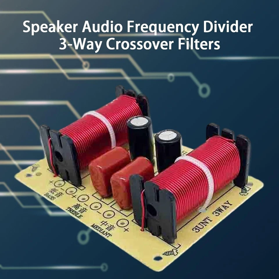 4 PEZZI | CROSSOVER 3 VIE 150W X 4 FILTRO AUTO CASSE ACUSTICHE TAGLIO FREQUENZE - Immagine 2 di 4