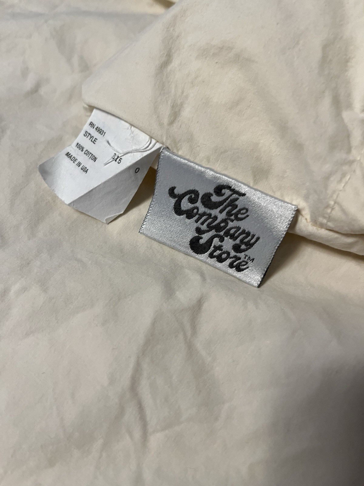 The Company Store Full/Queen 84x82 Duvet Cover 100% Cotton Style 315