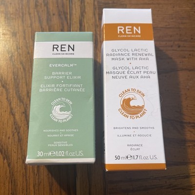 REN Clean Skincare Bundle   Barrier Repair + Radiance Treatment