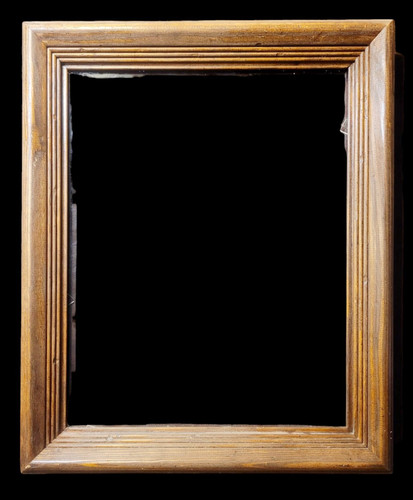 Vintage Dark Wood Deep Frame Fits 11 x 14" Warm Brown Pine Wood Frame W/ Glass - Picture 1 of 9