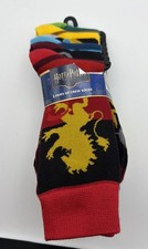Harry Potter Men's Crew Socks 6 Pairs Multicolor Hogwarts Houses Casual One Size