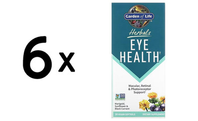 6 x Garden of Life Herbals Eye Health - 30 vegan softgels (1.166,61 EUR/kg)
