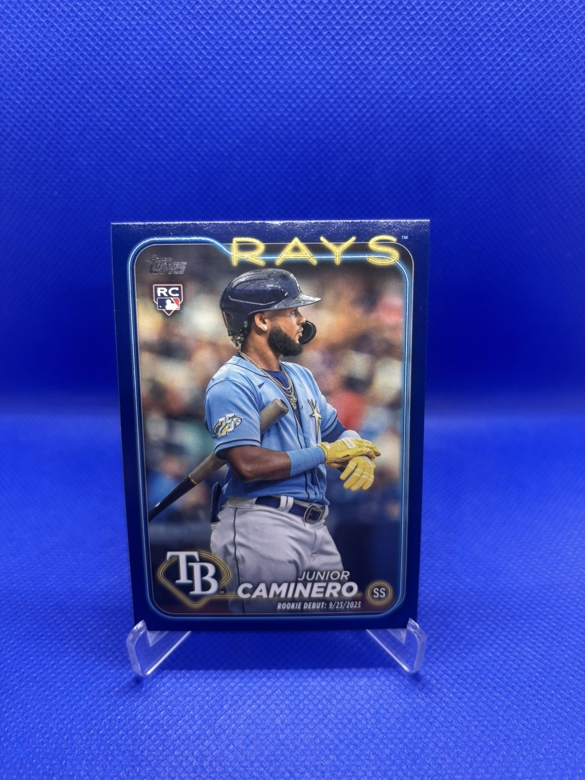 2024 Topps Update Series - Junior Caminero #US223 Rookie Debut Royal Blue (RC)