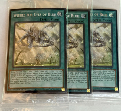 Yu-Gi-Oh! | 3x Wishes for Eyes of Blue | SDWD-EN042 | Secret Rare | EN