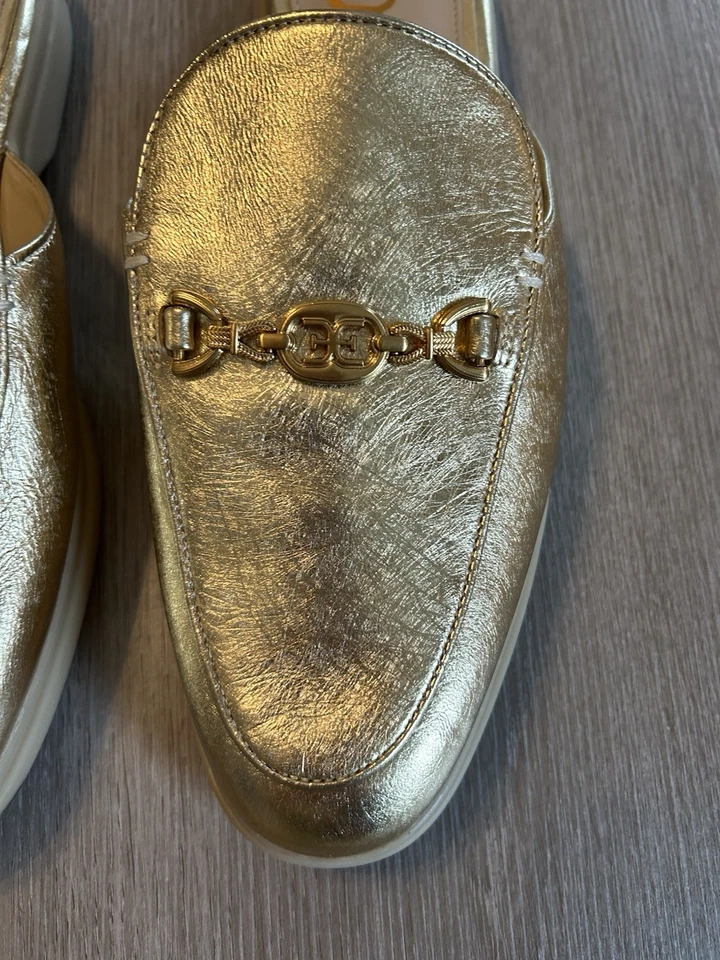 Nuevo Sam Edelman Kira Gold Bit Mule para mujer sin cordones 8,5 M NUNCA USADO SIN CAJA NUEVO CON ETIQUETAS Foto 2 de 4