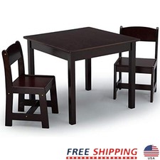 Kids Wood Table Chair Set 3 Piece Ideal Arts Crafts Homework Snack Time New