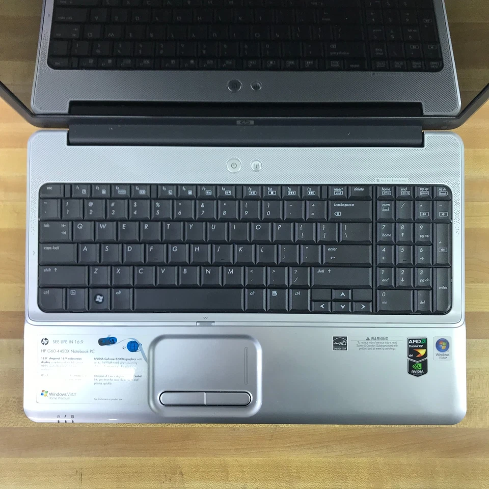 HP G60-445DX Retro Gaming Laptop AMD Turion 2.20GHz 3GB RAM (Windows Vista) - Image 4 of 4