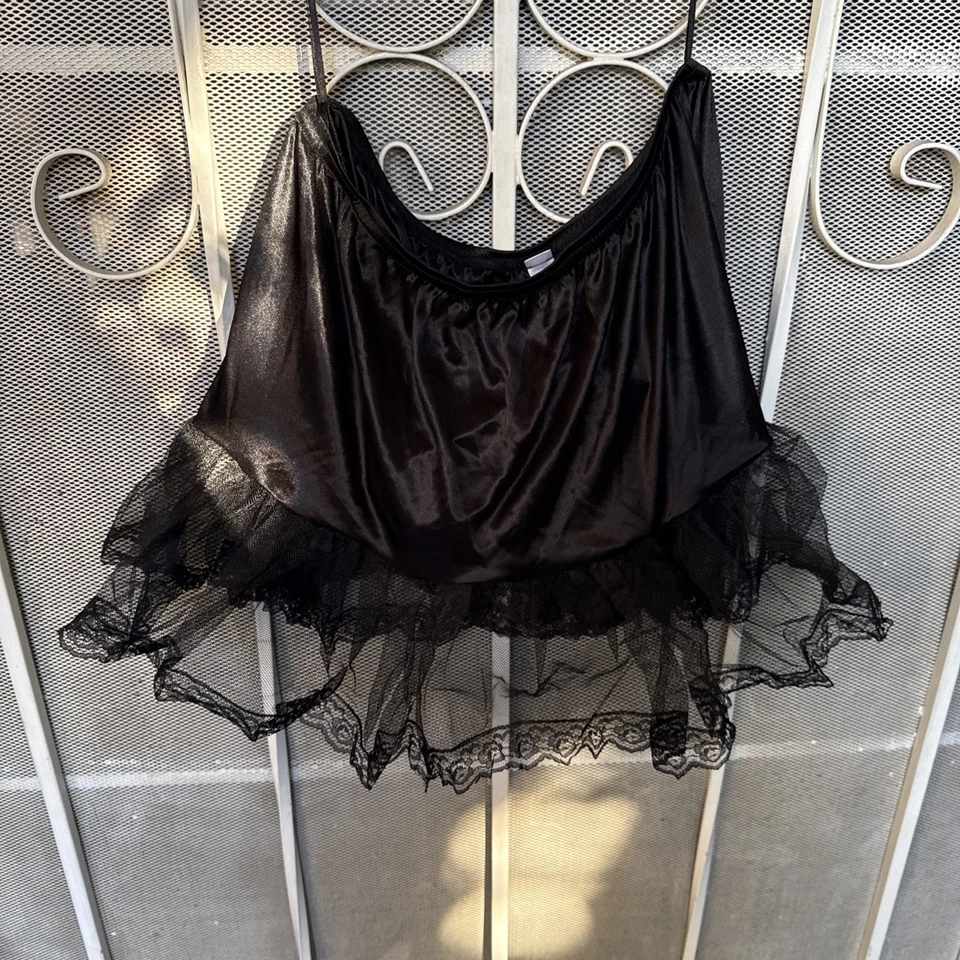 Charades Black Lace Petticoat Costume Adult Size S/M - Image 2 of 3