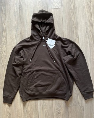 Off White Skate Hoodie - Herren UK Large - Schokolade/Weiß £495 UVP NEU MIT ETIKETT