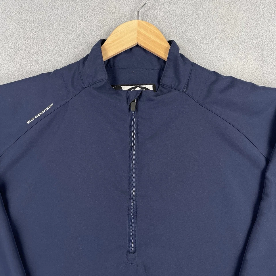 Sun Mountain Jacket Mens XXL Navy Blue 1/4 Zip Golf Performance Pullover Wicking - Image 2 of 4