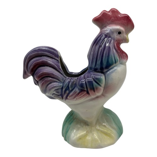 Vintage Rooster Chicken Planter Vase Ceramic Colorful Pastel Farmhouse Farm 8.5” - Picture 5 of 13