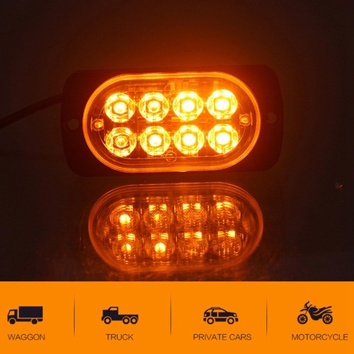 8 LED Car Truck Emergency Light Flashing Strobe Side Indicator Warning Lamp - Picture 4 of 6