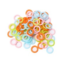100Pcs DIY Crochet Ring Circle Hook Plastic C...