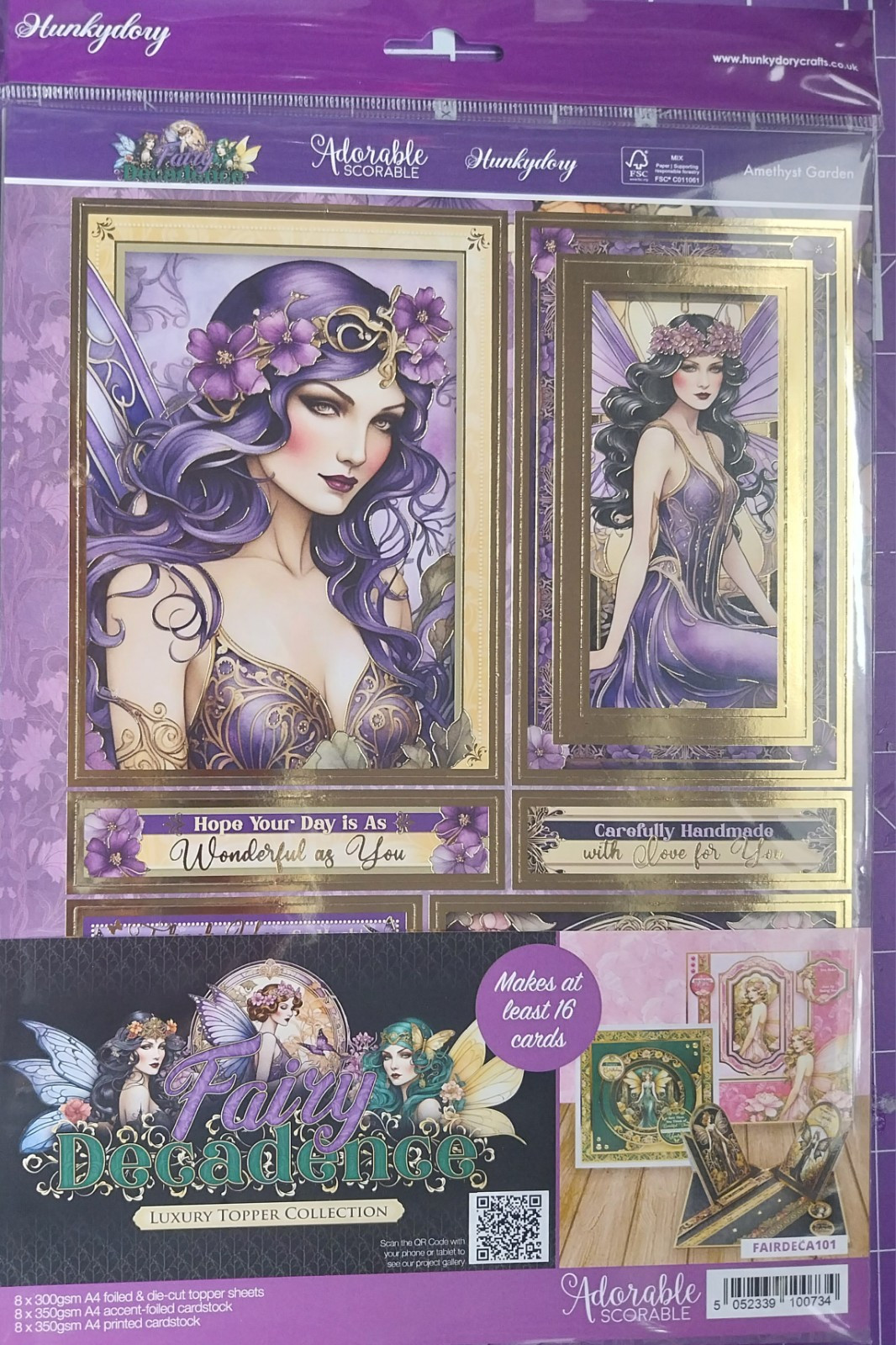 Hunkydory Fairy Decadence Luxury Topper Collection Makes 16 Cards