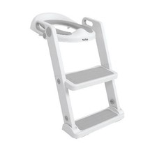 Nuby All-In-One Toilet Seat Topper with Step Ladder for Toddlers, White