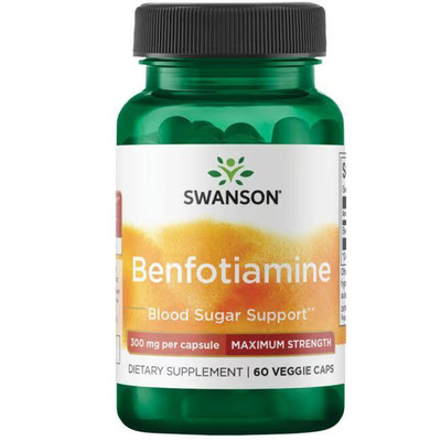 Vitamin B-1 Benfotiamin 300 mg 60 vegetarische Kapseln Swanson